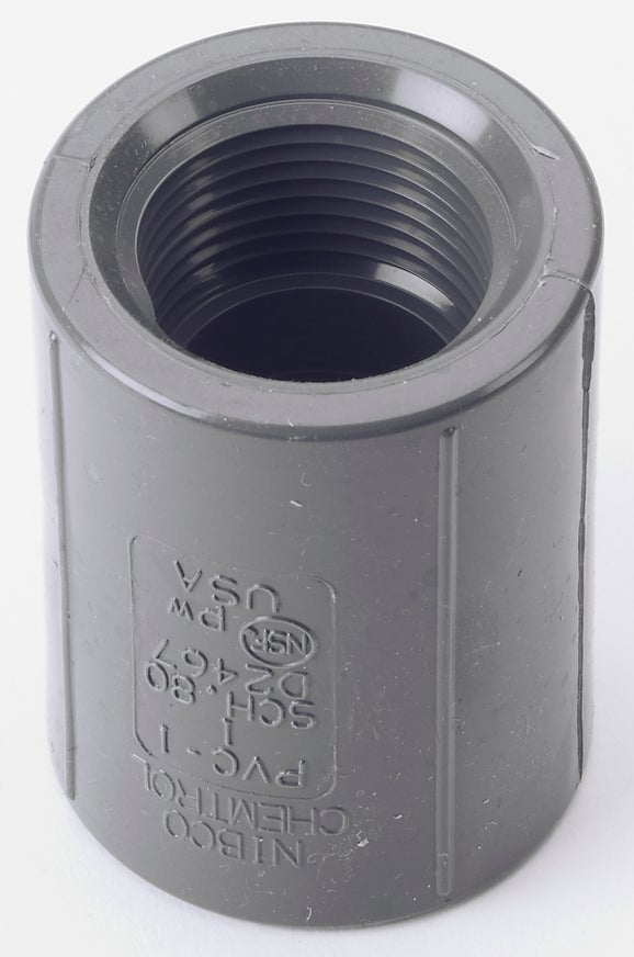 1" COUPLING, PVC, SCH 80, THD