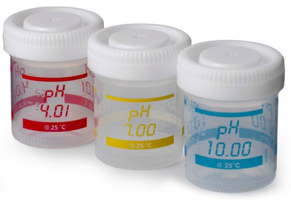 3 each 50 mL printed containers for sensION+ benchtop pH calibration