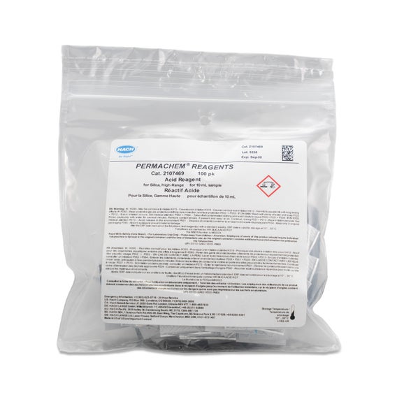 Acid Reagent Powder Pillows for HR Silica, 10-mL, pk/100