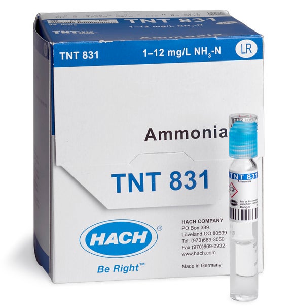 Ammonia TNTplus Vial Test, LR (1-12 mg/L NH₃-N), 25 Tests