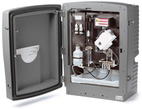 Easy to use Amtax sc online ammonium analyzer with outdoor housing for installation directly at the measuring point