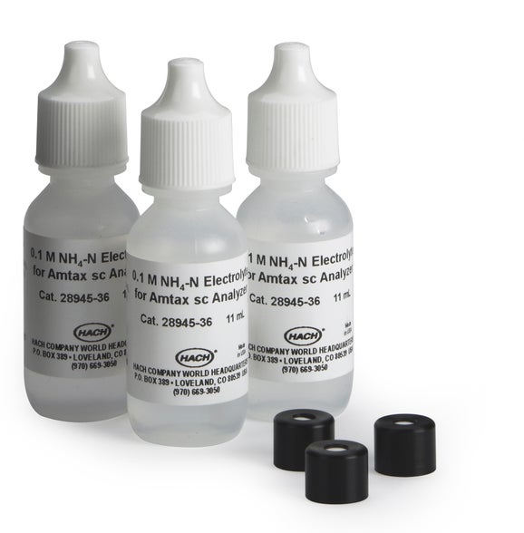Amtax sc Electrode set (3x electrolyte and 3x membrane caps), for range 1 (0.02-5.0 mg/L NH₄-N)