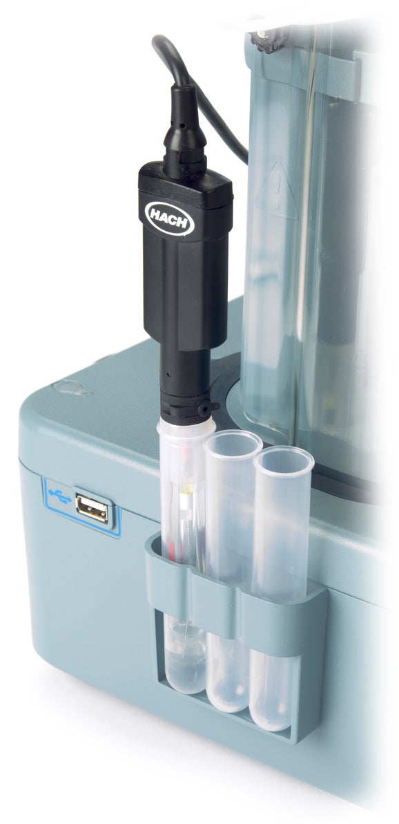 AT1000 sensor storage tubes make it easy to store probes when not performing automated titrations