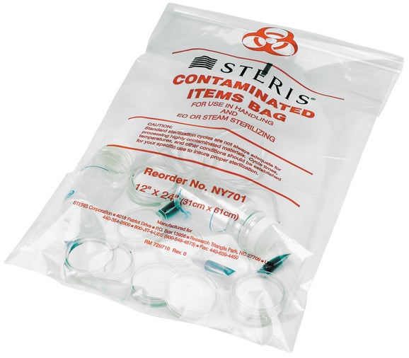 Bag, biohazard marked, contaminated items, 200/pk