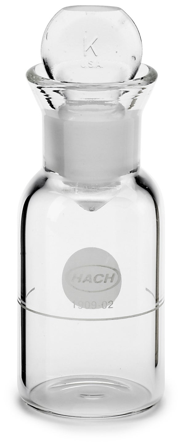 Bottle, BOD, 60 mL Capacity, marked 30 mL graduation line