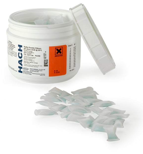 Buffer Powder Pillows, pH 10.01 Colour-coded Blue, pk/250