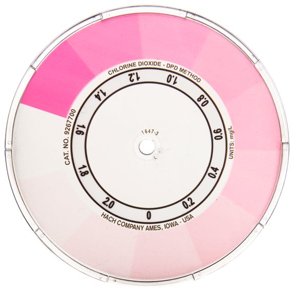Chlorine Dioxide Color Disc Test Kit, Model CLD-2