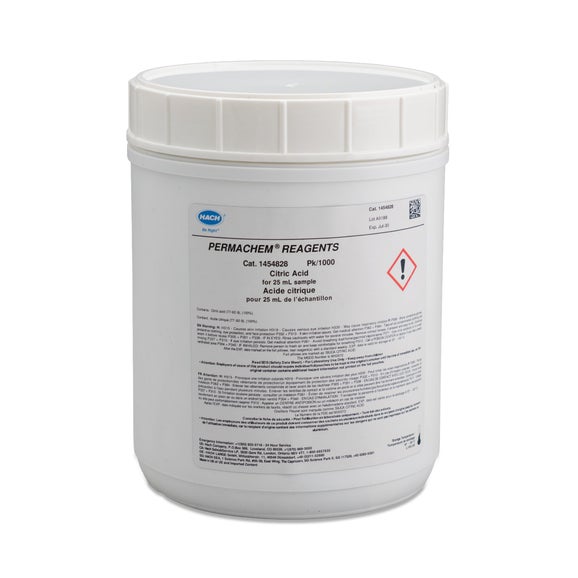 Citric Acid Powder Pillows for Silica, 25 mL, pk/1000