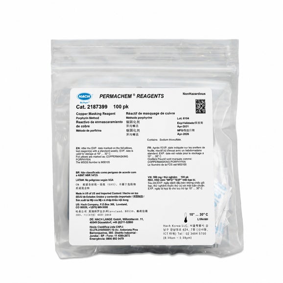 Copper Masking Reagent Powder Pillows, 25-mL, pk/100
