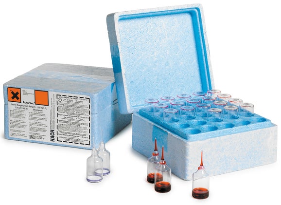 Dissolved Oxygen Reagent Accuvac Ampules, 6-800 µg/L O₂
