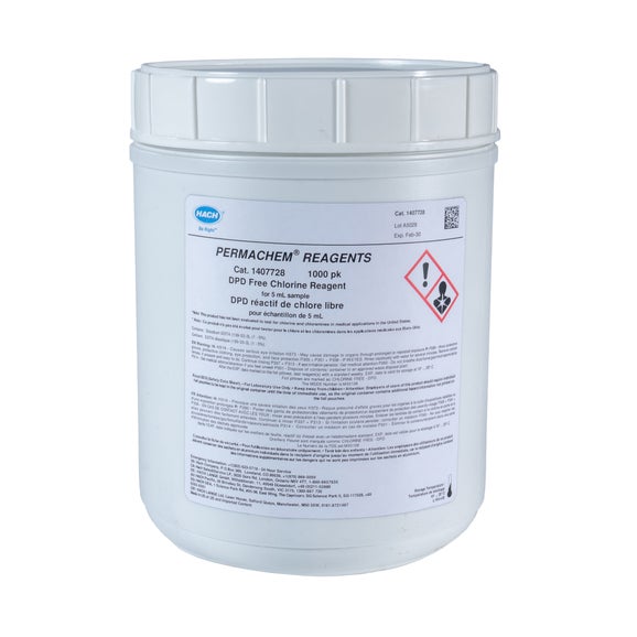 DPD Free Chlorine Reagent Powder Pillows, 5 mL, PK/1000