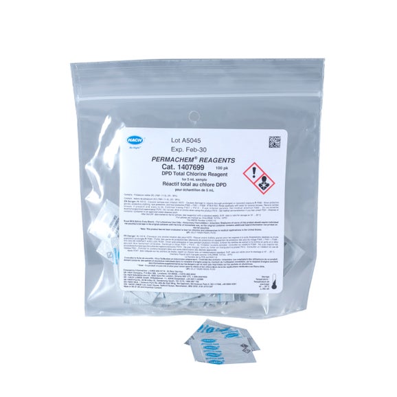 DPD Total Chlorine Reagent Powder Pillows, 5 mL, pk/100
