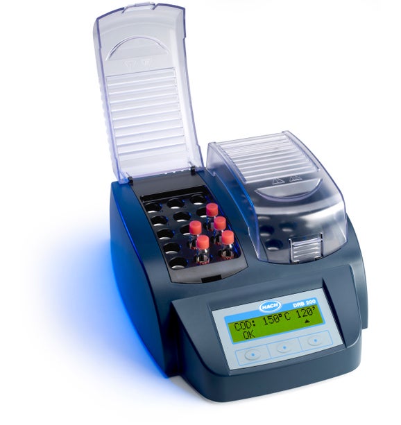 DRB200: Digital Reactor Block: 21 x 16 mm vial wells, 4 x 20 mm vial wells, 115 Vac