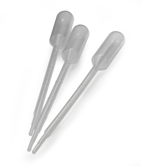 Dropper, Polyethylene, 3.1 mL Bulb Draw, 20/pk