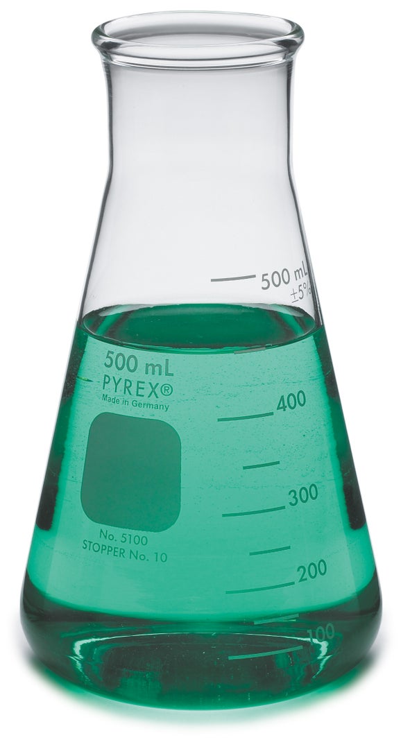 Flask, Erlenmeyer, Wide Mouth, 1000 mL, Subdivisions 250 mL