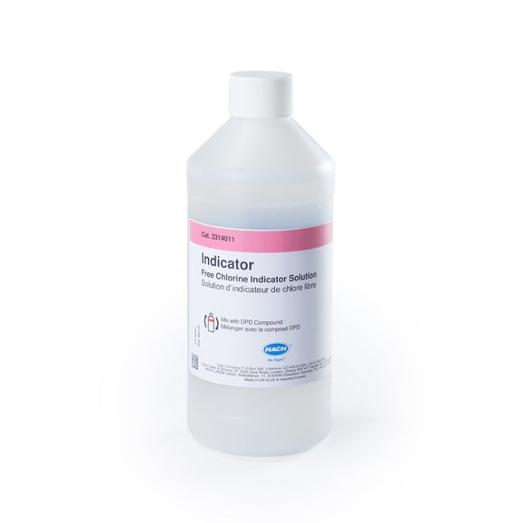 Free chlorine indicator solution for chlorine analyser CL17/CL17sc (473 mL)