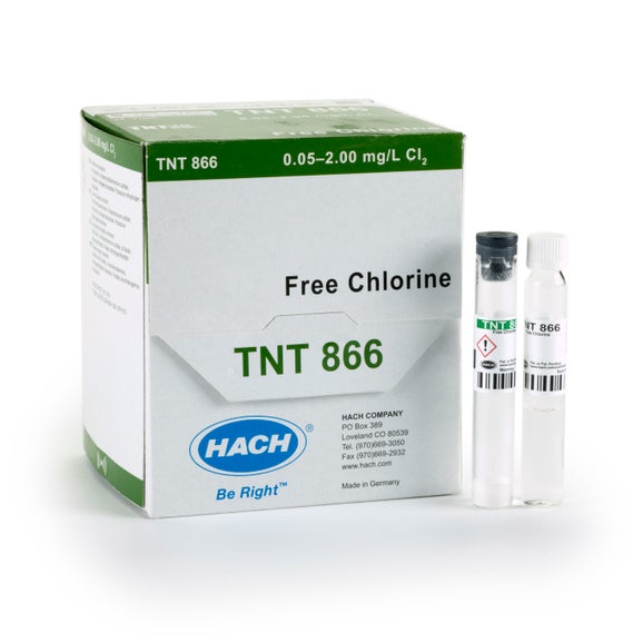 Free Chlorine TNTplus Vial Test (0.05-2.00 mg/L Cl₂), 24 Tests