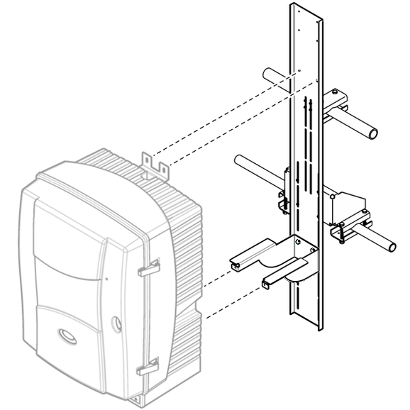 Rail mounting kit for SC analyser with SC controller