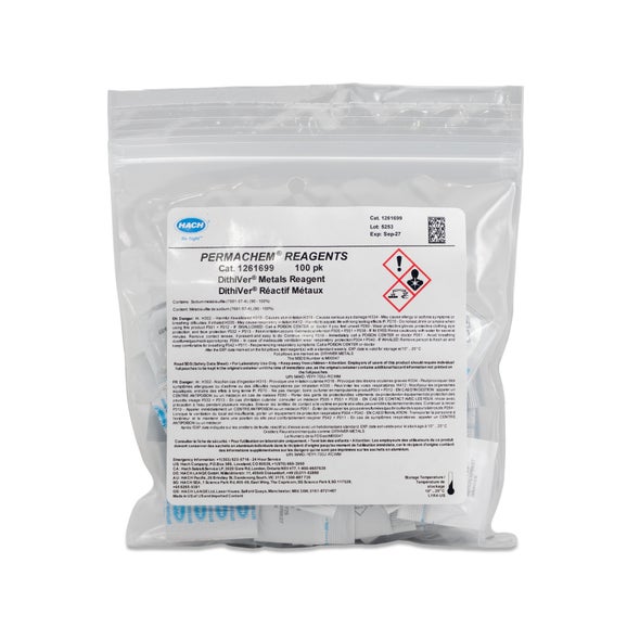 Reagent powder pillows, DithiVer metals, pk/100
