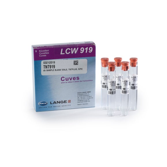 Sample Blank Vials for TNTplus Vial Test, pk/5