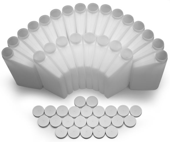 Set of (24) 1 Liter Polyethylene Bottles with Caps