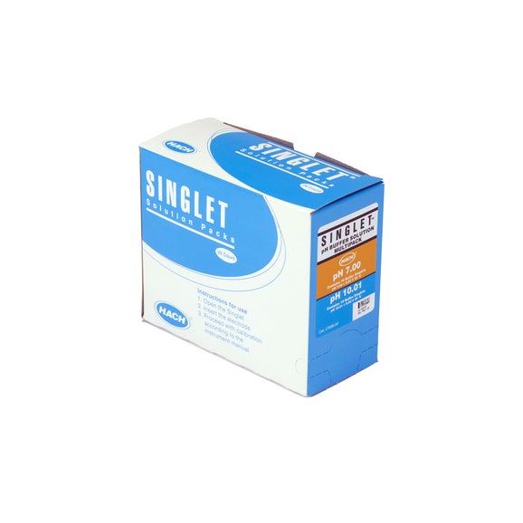 Singlet Single-Use pH Buffer Kit, pH 7.00 & 10.01, pk/2x10