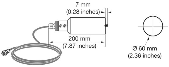Solitax ts-line sc Turbidity (0.001-4000 NTU) and Suspended Solids (0.001-50 g/L) immersion probe, with wiper, PVC