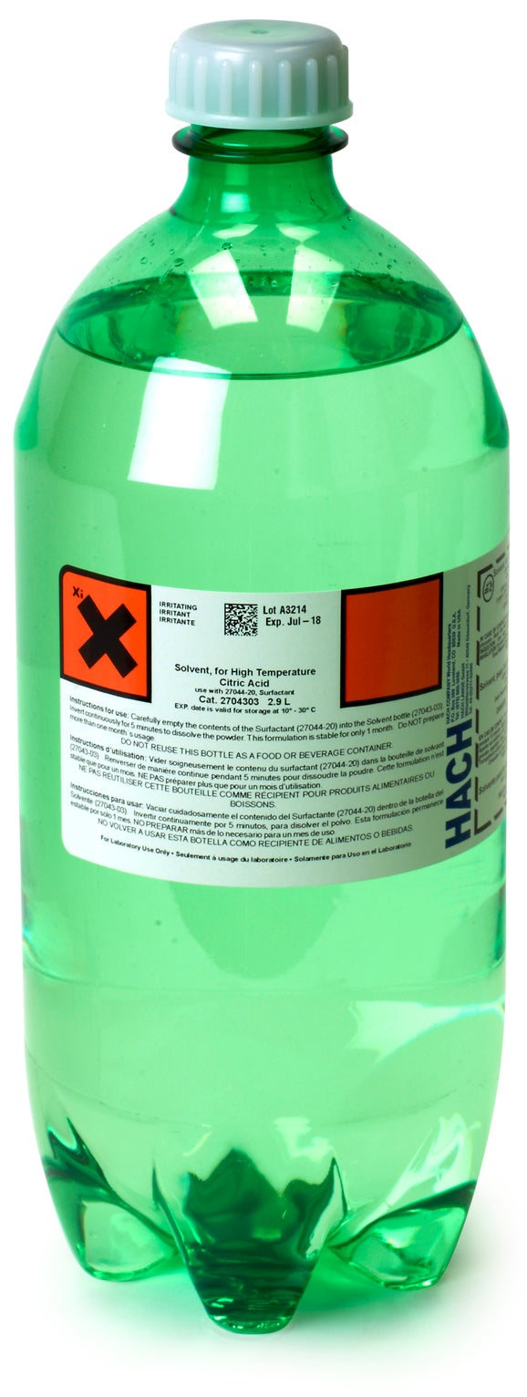 Solvent for high temperature citric acid, 2.9 L