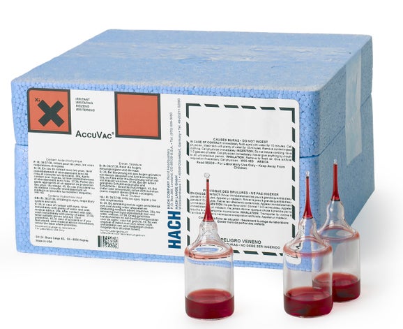 SPADNS 2 Fluoride Reagent, arsenic-free, ACCUVAC, 0.02-2.00 mg/L F