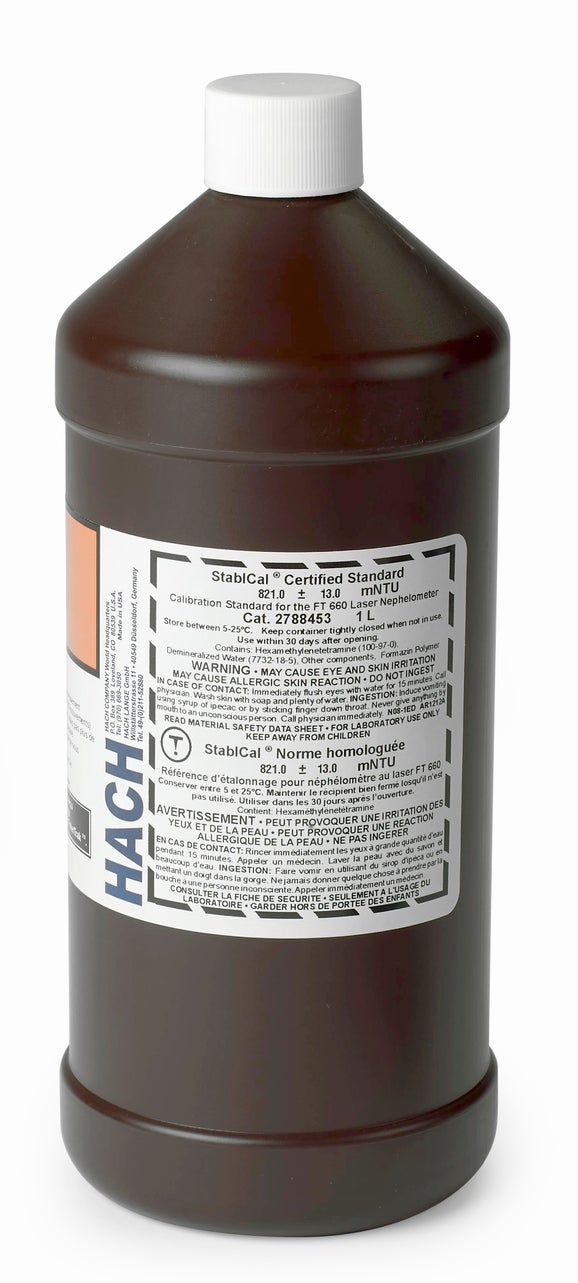 Stablcal Turbidity Standard, 800 mNTU (0.80 NTU), 1.0 L