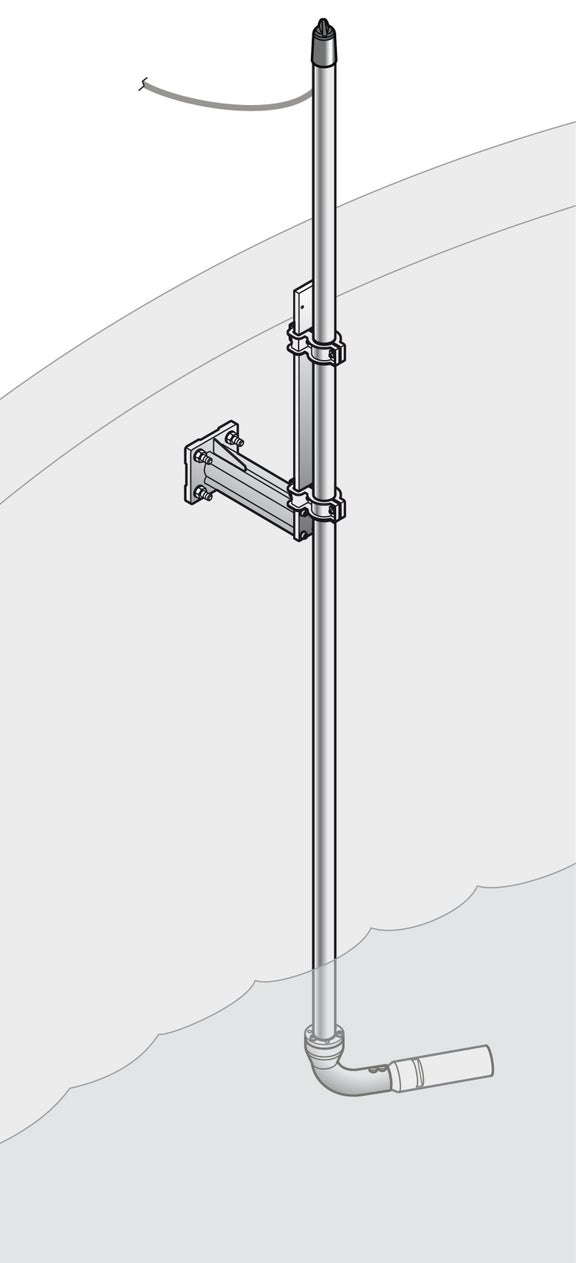Stainless Steel Pole Mounting Kit, 24 cm