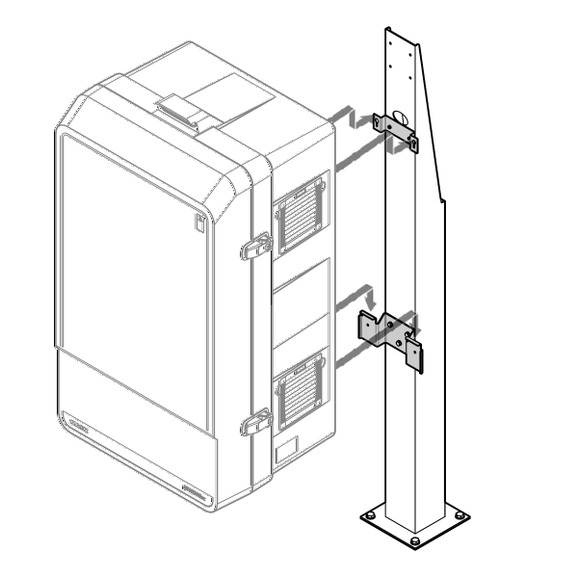 Stand mounting kit (1.7 m) for SC analyser with SC controller