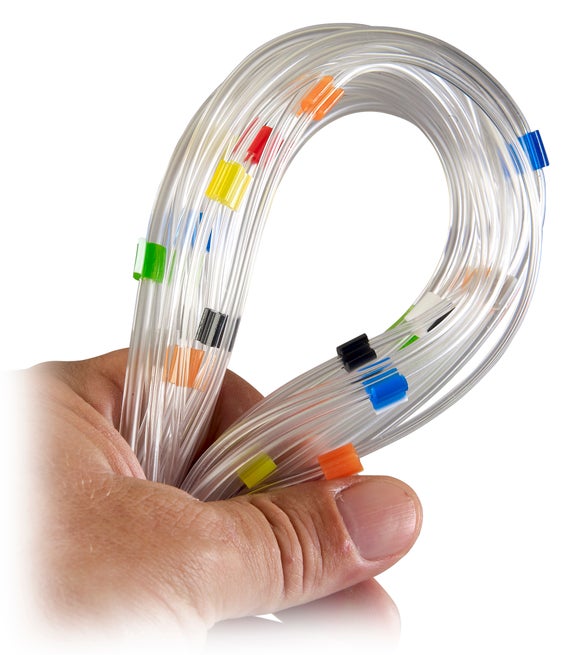 Tubing, PVC 0.056" (1.422 mm) i.d. Yellow/Yellow, 1/pk
