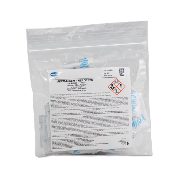 ZincoVer 5 Zinc Reagent Powder Pillows, 20 mL, pk/100