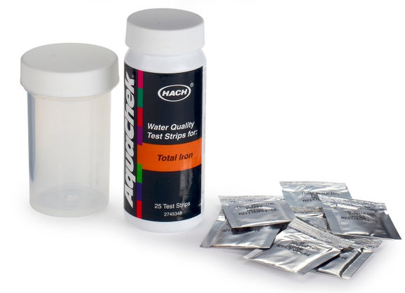 Iron Test Strips (Total Dissolved Iron), 0-5 mg/L