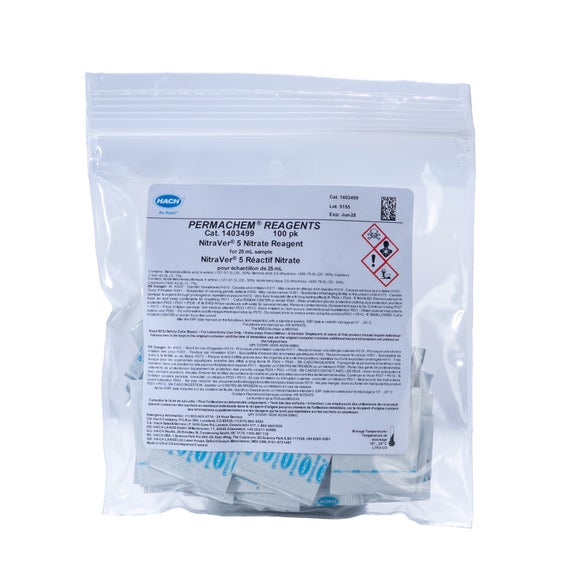 NitraVer® 5 Nitrate Reagent Powder Pillows, 25 mL, pk/1000 (10 x 100/pk)