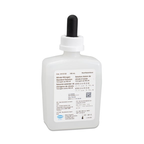 Nitrogen-Nitrate Standard Solution, 15 mg/L as NO3-N (NIST), 100 mL MDB
