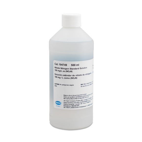 Nitrate Standard Solution, 100 mg/L, 500 mL