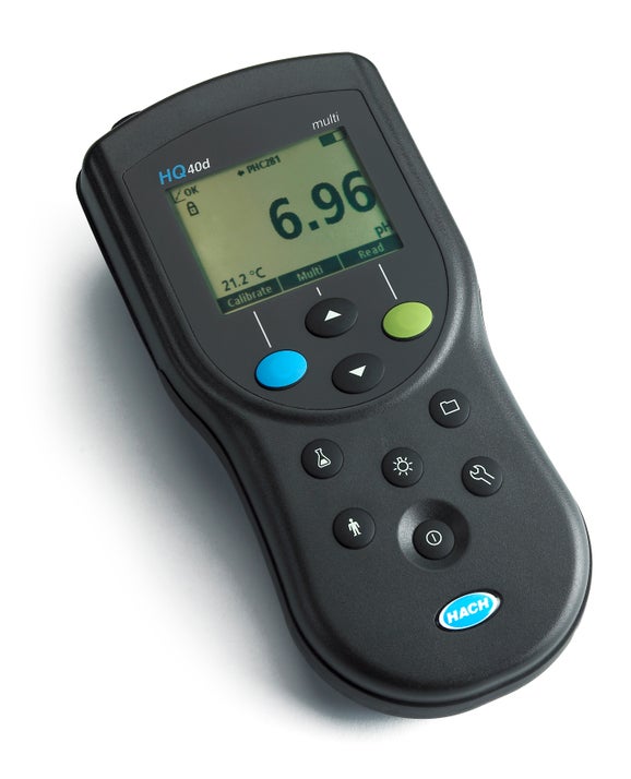 Advanced digital handheld portable meter Hach HQD for water testing pH, Conductivity, TDS, Salinity, Dissolved Oxygen (DO), ORP and ISE.