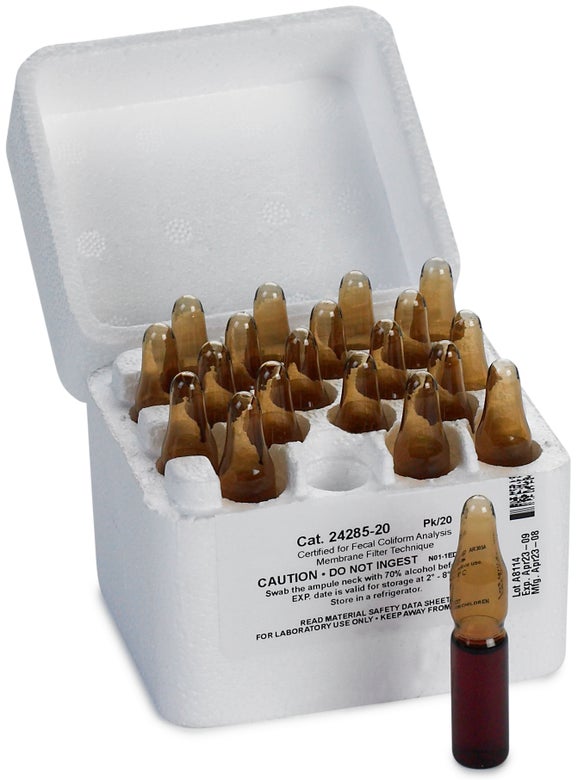 m-FC with Rosolic Acid Broth, pk/20 Glass Ampules